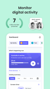 اسکرین شات 1 برنامه Qustodio Parental Control App