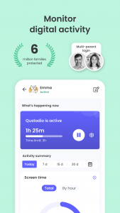 اسکرین شات برنامه Qustodio Parental Control App 1