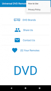 اسکرین شات برنامه Universal DVD Remote Control 2