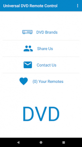 اسکرین شات برنامه Universal DVD Remote Control 1