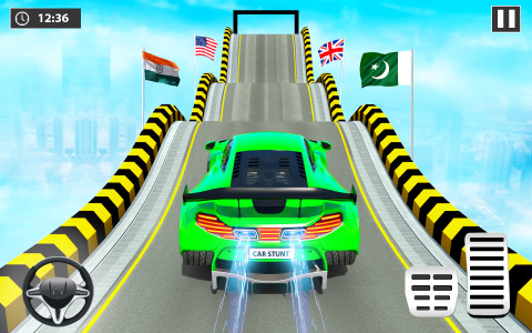 اسکرین شات 2 برنامه GT Car Stunt Games - Car Games