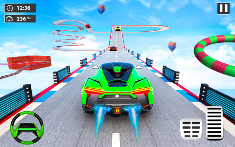 اسکرین شات 1 برنامه GT Car Stunt Games - Car Games