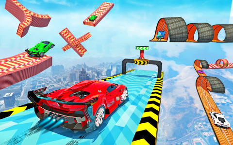 اسکرین شات 3 برنامه GT Car Stunt Games - Car Games