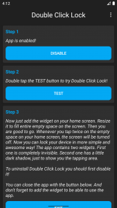 اسکرین شات برنامه Double Click Lock - Double Tap 4