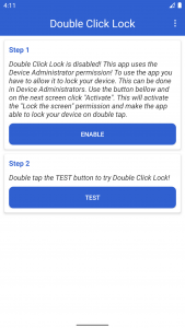 اسکرین شات برنامه Double Click Lock - Double Tap 1