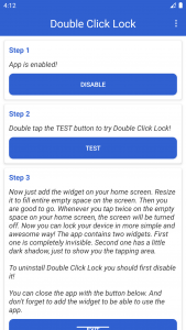 اسکرین شات برنامه Double Click Lock - Double Tap 2