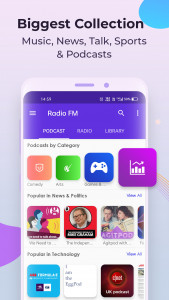 اسکرین شات برنامه Radio FM - UK Radios, Podcasts 3