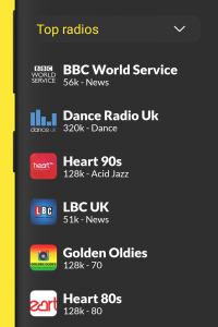 اسکرین شات برنامه Radio UK: Online FM Radio 2