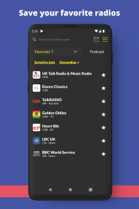 اسکرین شات 3 برنامه Radio UK: Online FM Radio