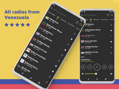 اسکرین شات برنامه Radio Venezuela: Free FM Radio Online 1