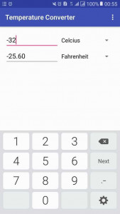 اسکرین شات 1 برنامه Temperature Converter :Celcius