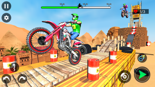 اسکرین شات برنامه Moto Bike Stunts 3D Bike Games 2