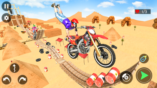 اسکرین شات برنامه Moto Bike Stunts 3D Bike Games 3