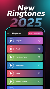 اسکرین شات 1 برنامه Music Ringtones 2025