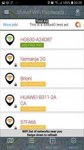 اسکرین شات برنامه WiFi Passwords Map 3