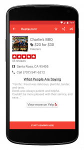 اسکرین شات برنامه Food Button - Quickly Find Restaurants Nearby 2