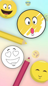 اسکرین شات برنامه My Emoji Coloring Book Game – Paint Emojis 1
