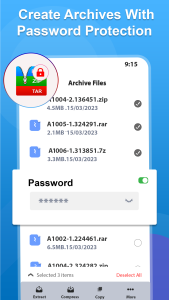 اسکرین شات 3 برنامه Zip Master - UnZip, UnRar