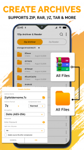 اسکرین شات برنامه Zip RAR - File Compressor 2