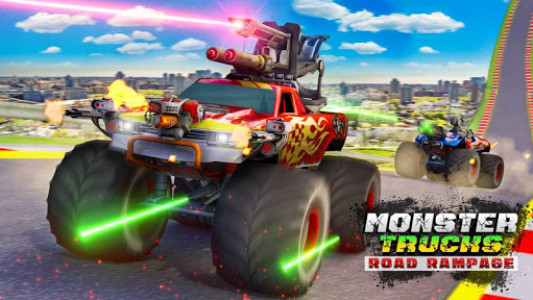 اسکرین شات برنامه Monster Truck Road Rampage: Shooting Games 4