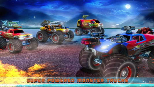 اسکرین شات برنامه Monster Truck Road Rampage: Shooting Games 2