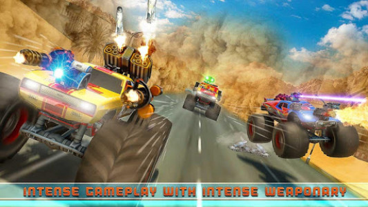 اسکرین شات برنامه Monster Truck Road Rampage: Shooting Games 5