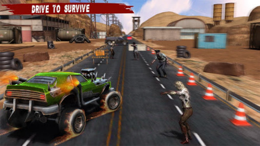 اسکرین شات برنامه Deadly Zombie Road Racing Survival 5