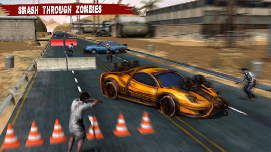 اسکرین شات برنامه Deadly Zombie Road Racing Survival 2