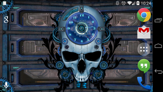 اسکرین شات برنامه Steampunk Clock Free Wallpaper 2