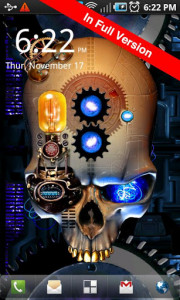 اسکرین شات برنامه Steampunk Skull Free Wallpaper 3