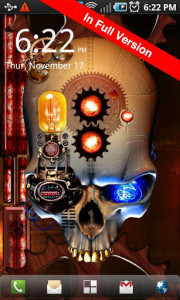 اسکرین شات برنامه Steampunk Skull Free Wallpaper 4