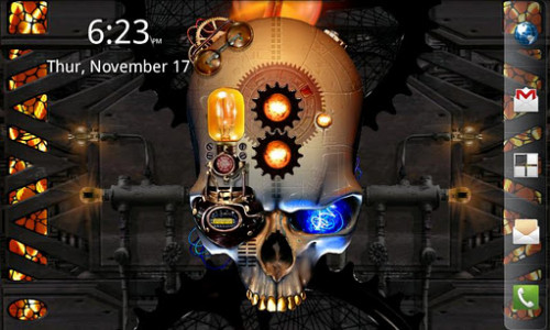 اسکرین شات برنامه Steampunk Skull Free Wallpaper 2