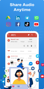 اسکرین شات 4 برنامه Voice Recorder : Recording App
