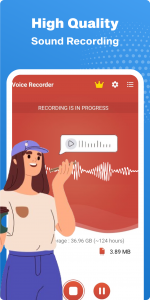 اسکرین شات 6 برنامه Voice Recorder : Recording App