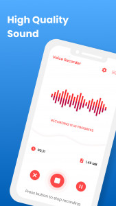 اسکرین شات برنامه Voice Recorder : Recording App 1