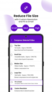 اسکرین شات 2 برنامه Compress Video: Downsize Video