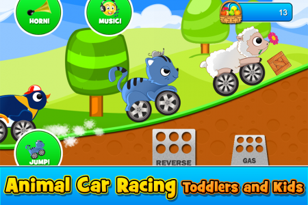 اسکرین شات بازی Animal Cars Kids Racing Game 1