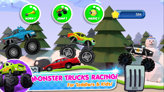 اسکرین شات 1 بازی Monster Trucks Game for Kids 2