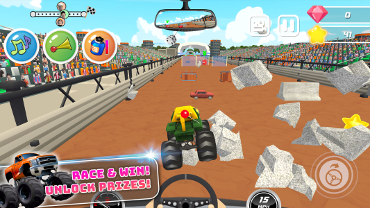 اسکرین شات 6 بازی Monster Trucks Kids Race Game