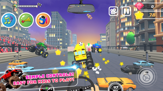 اسکرین شات 3 بازی Monster Trucks Kids Race Game