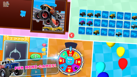 اسکرین شات 4 بازی Monster Trucks Kids Race Game