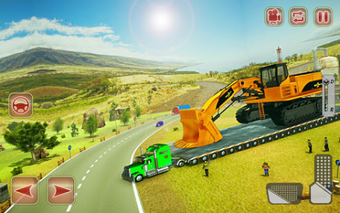 اسکرین شات برنامه Construction Trucks & Heavy Excavator Transporter 1