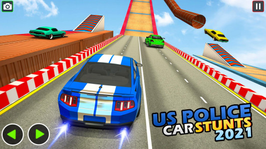 اسکرین شات برنامه Police Car Stunts: Car Games 1