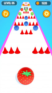 اسکرین شات 3 بازی Ball Run Fruit: Fruit Merge
