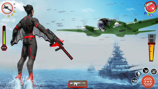 اسکرین شات بازی Flying Bat Robot Bike Game 3