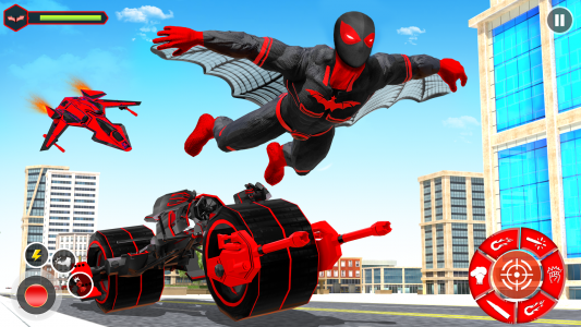 اسکرین شات بازی Flying Bat Robot Bike Game 6