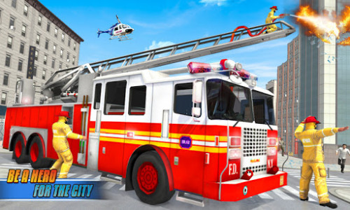 اسکرین شات بازی Firefighter Truck Driving Sim: Fire Truck Games 2