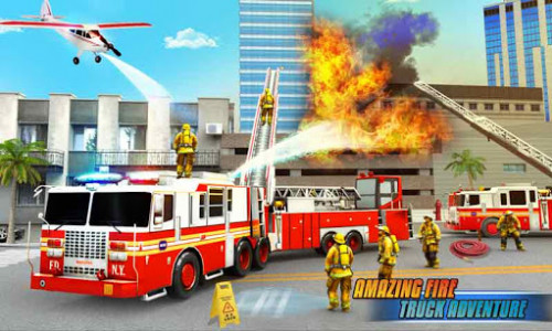 اسکرین شات بازی Firefighter Truck Driving Sim: Fire Truck Games 3