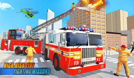 اسکرین شات بازی Firefighter Truck Driving Sim: Fire Truck Games 6