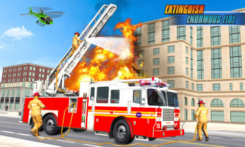 اسکرین شات بازی Firefighter Truck Driving Sim: Fire Truck Games 4